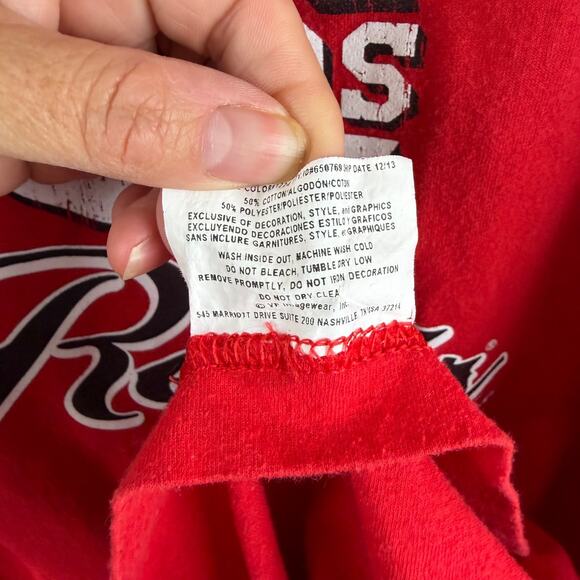 Cincinnati Reds Men’s XL Red Black Raglan Tee MLB Baseball - Picture 5 of 5